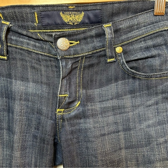 Rock & Republic low rise straight jeans - dark wash - no size tag - Picture 3 of 8